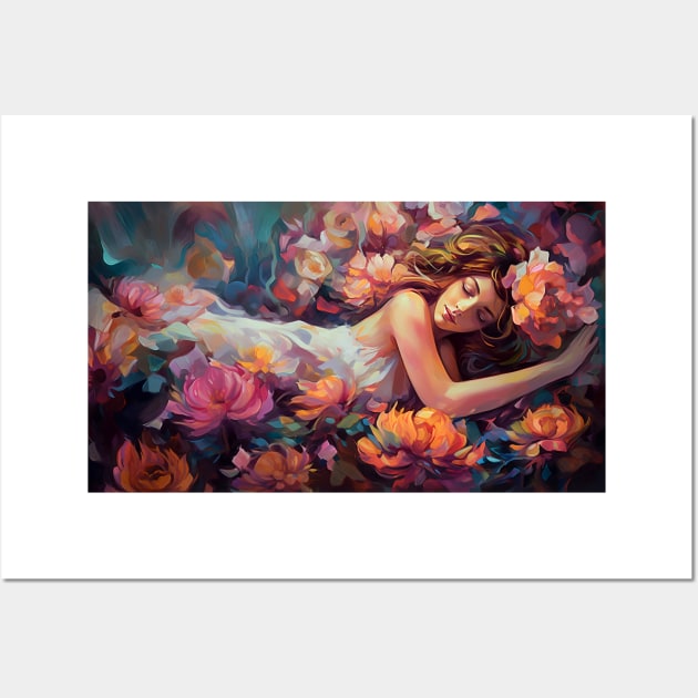 Sleeping beauty in the garden 1 Wall Art by redwitchart